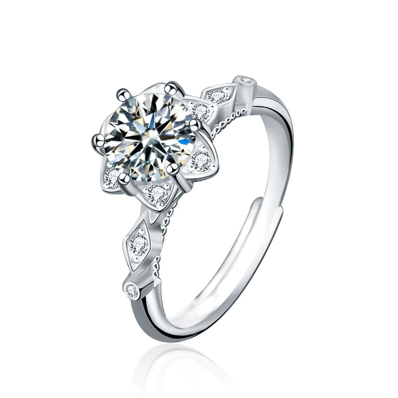 1 Carat Moissanite Star Ring for Women – Minimalist Hexagram Fashion Jewelry
