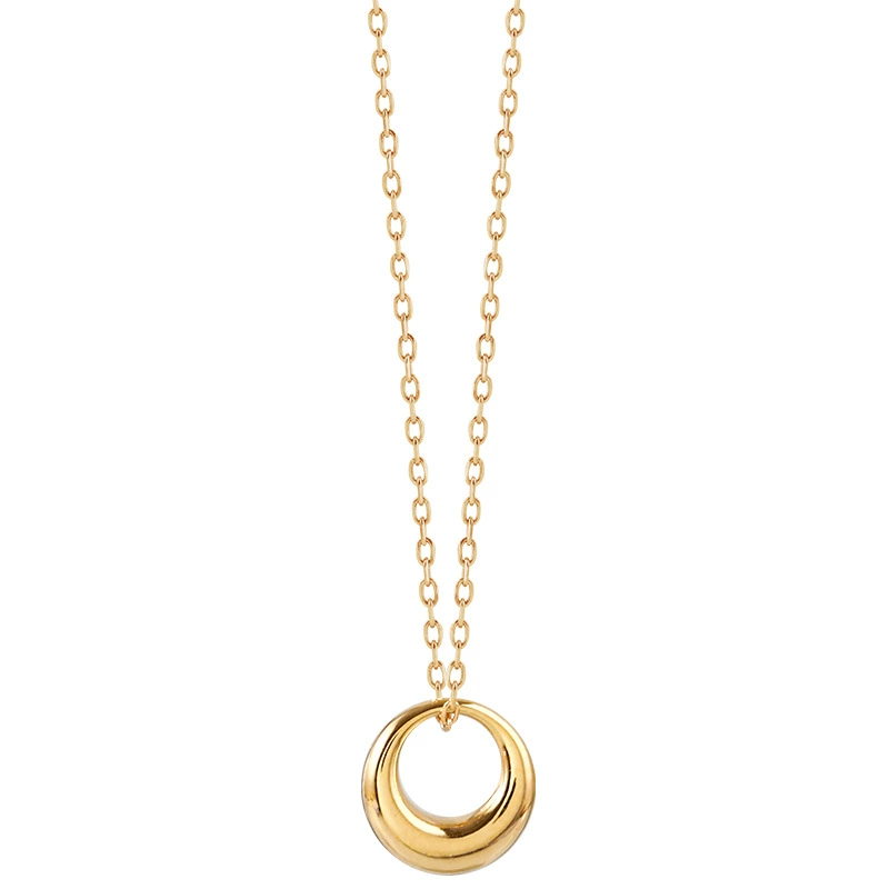 Minimalist Geometric Circle Necklace for Women - Elegant and Versatile Collarbone Chain